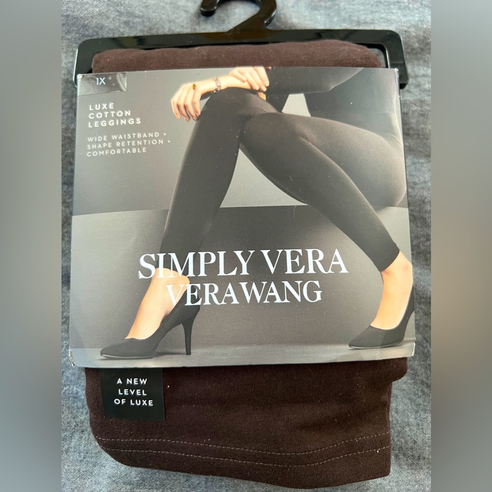 NWT 1X Vera Wang Brown Leggings